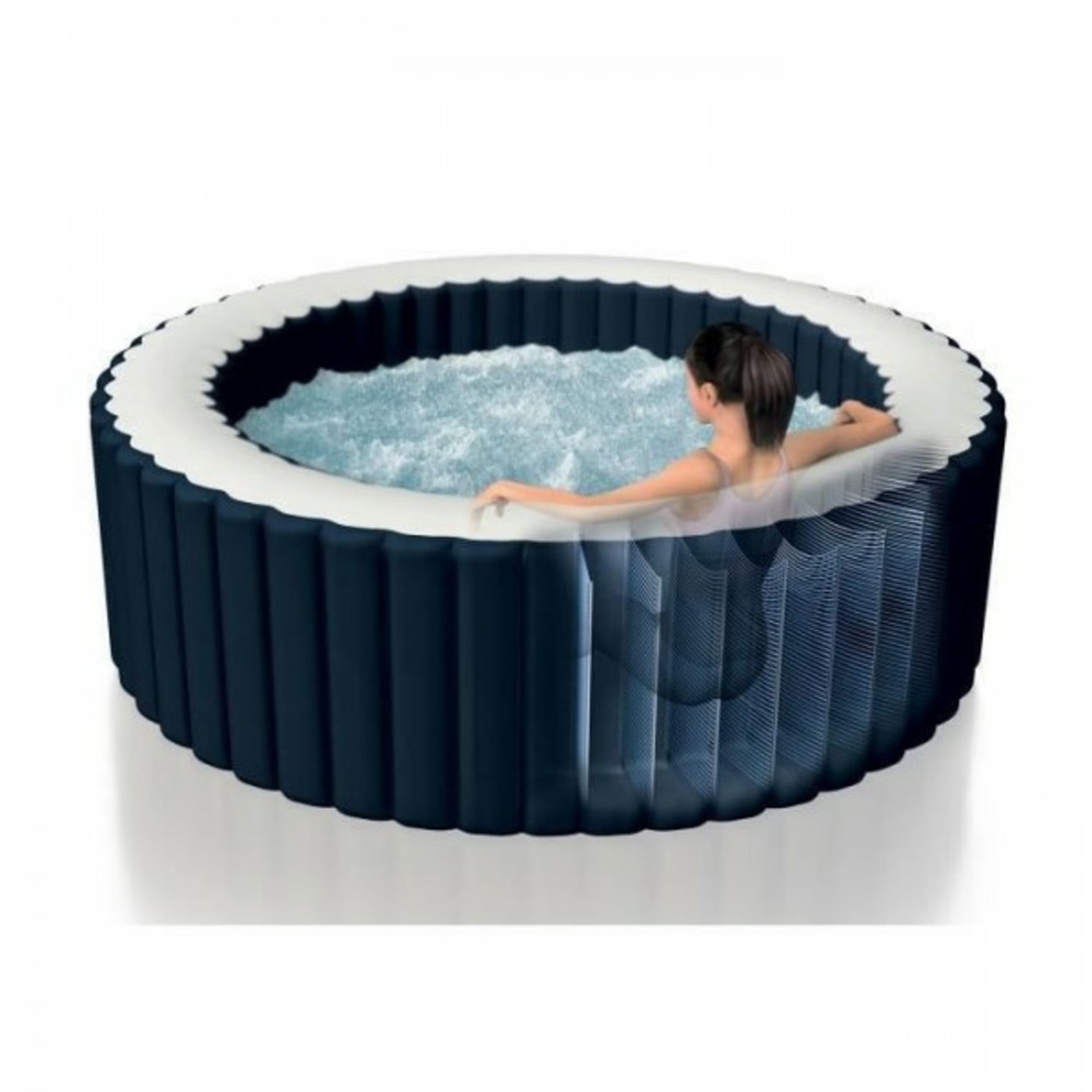 Spa gonflable intex - blue navy - 196 x 71 cm - 4 places - rond - 28430ex
