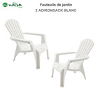 Fauteuil résine polypropylène wilsa garden - blanc - 2 fauteuils