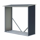 Abri bûches - marque - modele s - surface 1,37 m² - acier galvanisé - gris anthracite