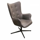 Fauteuil - chaise  pivotant simili gris - l 74 x p 71,5 x h 107 - helsinki