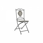 Chaise de jardin  céramique noir forge (42 x 50 x 90 cm)