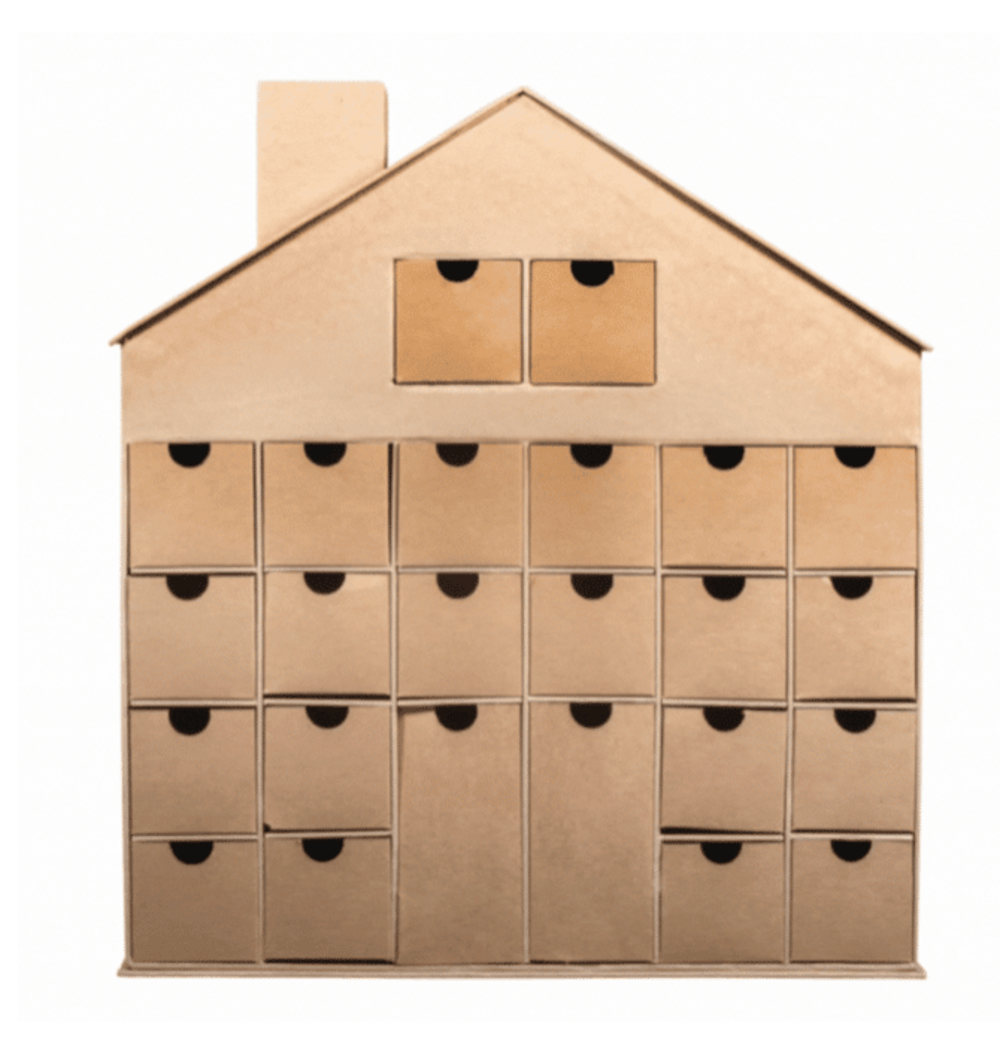 Calendrier de l'avent : ma maison de noël en papier mâché