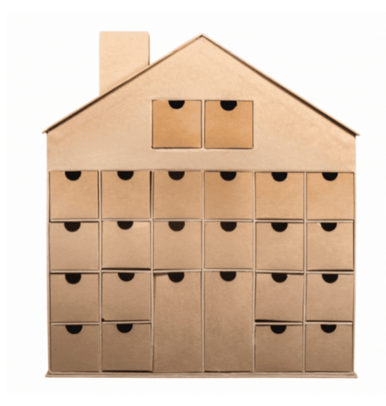 Calendrier de l'avent : ma maison de noël en papier mâché