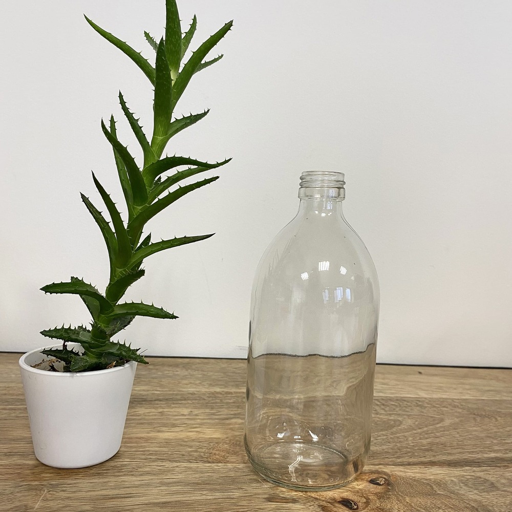 Flacon en verre 500 ml - 6 coloris au choix