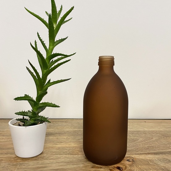 Flacon en verre 500 ml - 6 coloris au choix