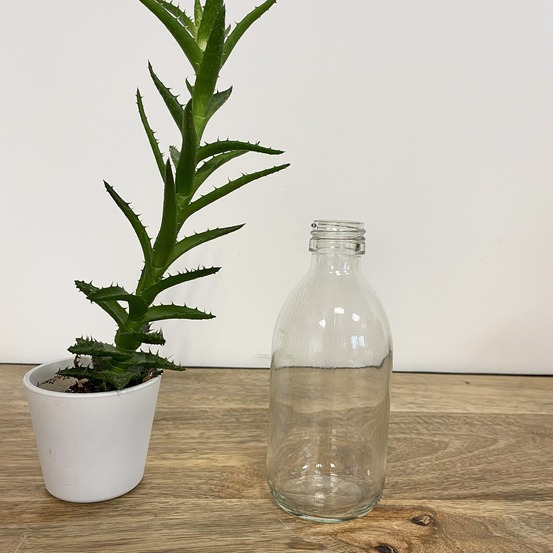 Flacon en verre 250 ml - 6 coloris au choix