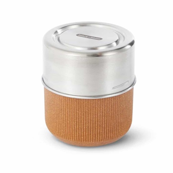 Boite déjeuner en verre black + blum beige - taille au choix
