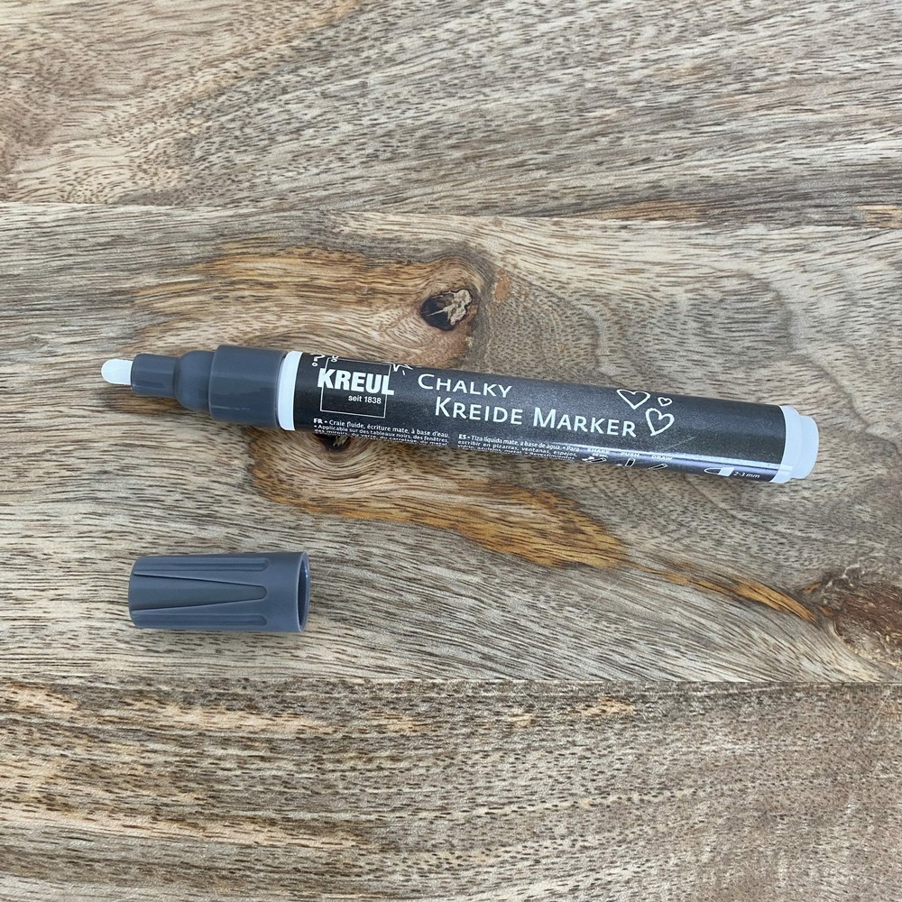 Marqueur craie pour bocaux - gris / blanc / noir