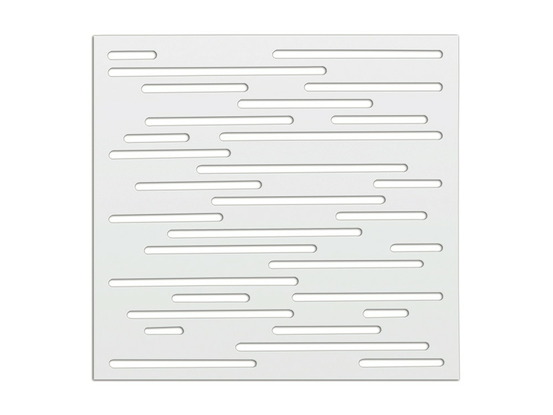 Panneau décoratif nautic blanc - 1 m carré en résine polypropylène - fixé au mur