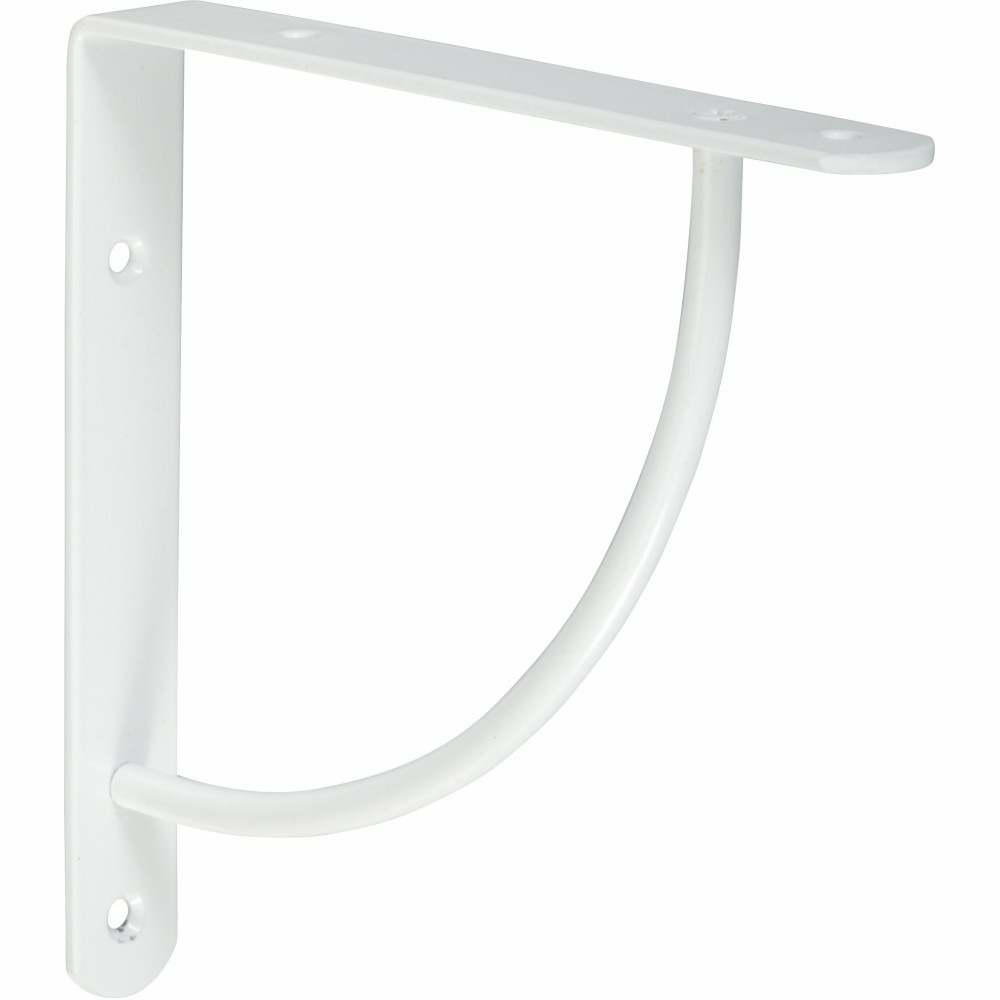 Equerre bi bop acier epoxy blanc, h.18 x p.18 cm