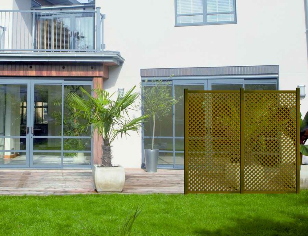 Panneau privat décoratif - 1 x 2 m - rouille