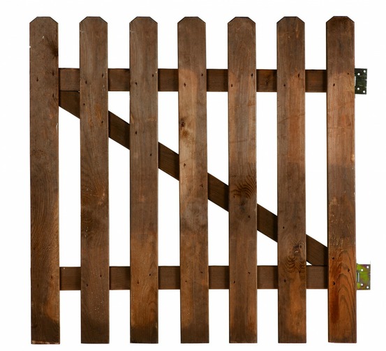 Portillon battant mustang, l.100 x h.100 cm, marron