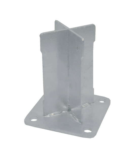Basfix floor - platine pour fixation poteau sur sol dur - galvanisé