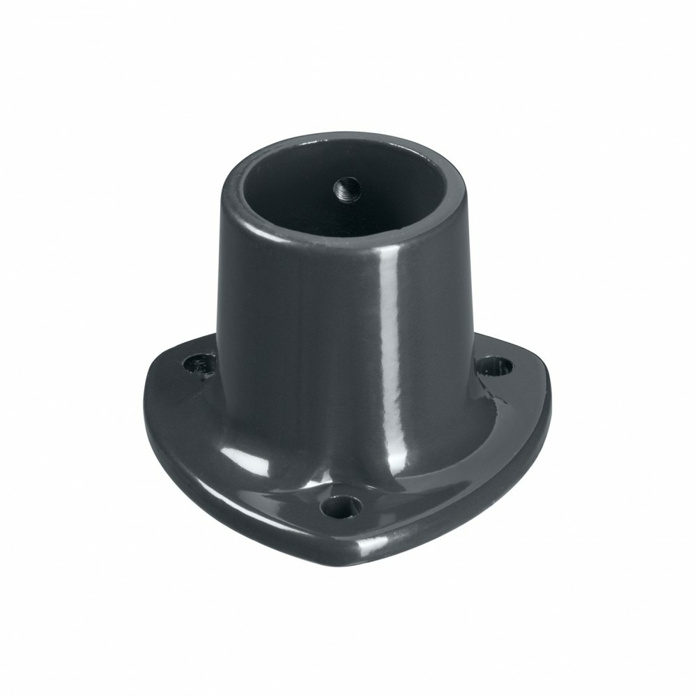 Platine aluminium à visser univers gris, h.8 x l.11 x p.11 cm