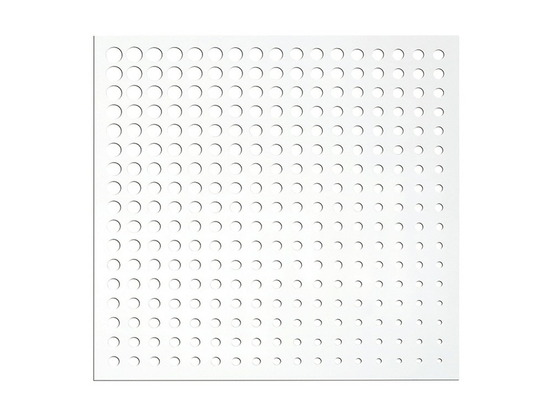 Panneau décoratif moon blanc - 1 m carré en résine polypropylène - fixé au mur