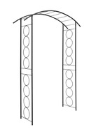 Arche tube rond20 pont anneaux anthracite - 148x40x207 cm - acier époxy