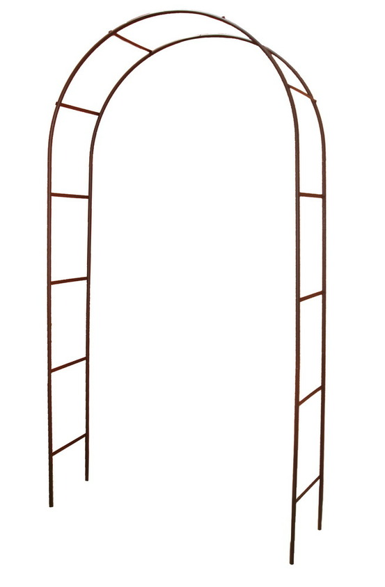 Arche tube rond20 classique fer vieilli - 130x40x250 cm - acier époxy