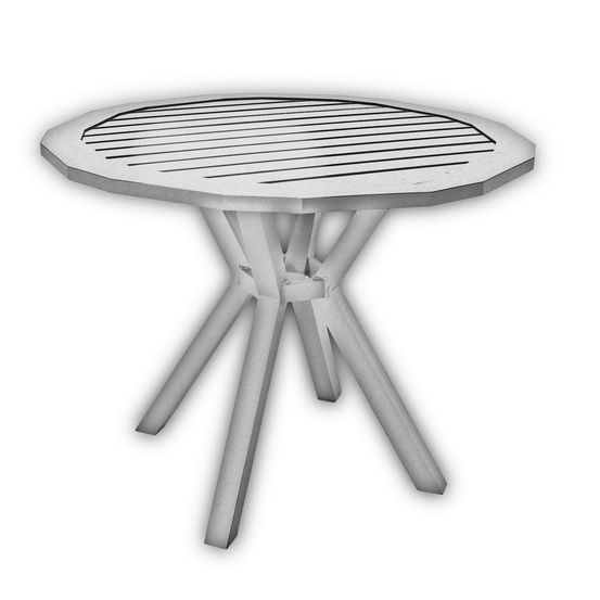 Table à manger baracoa - finition blanc - 100cm