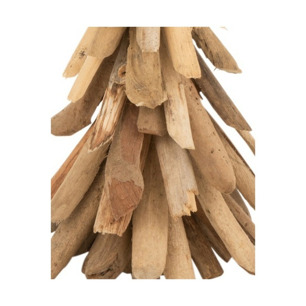 Sapin de noël décoratif à led en bois naturel 22.5x22.5x60 cm h60