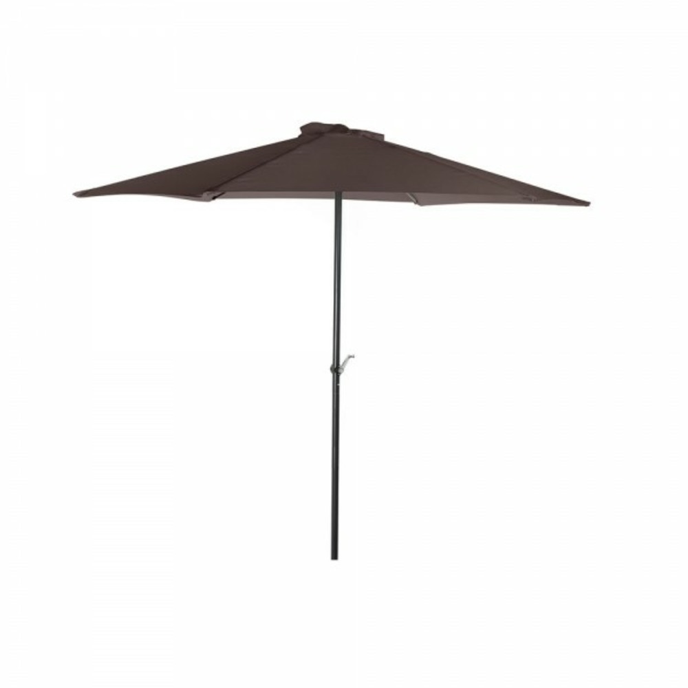 Parasol marron noir polyester acier (300 x 300 x 250 cm)
