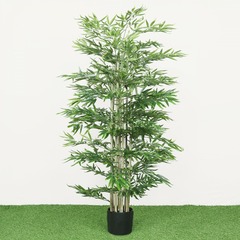 Bambou artificiel en pot plastique, 2600 feuilles, 180cm