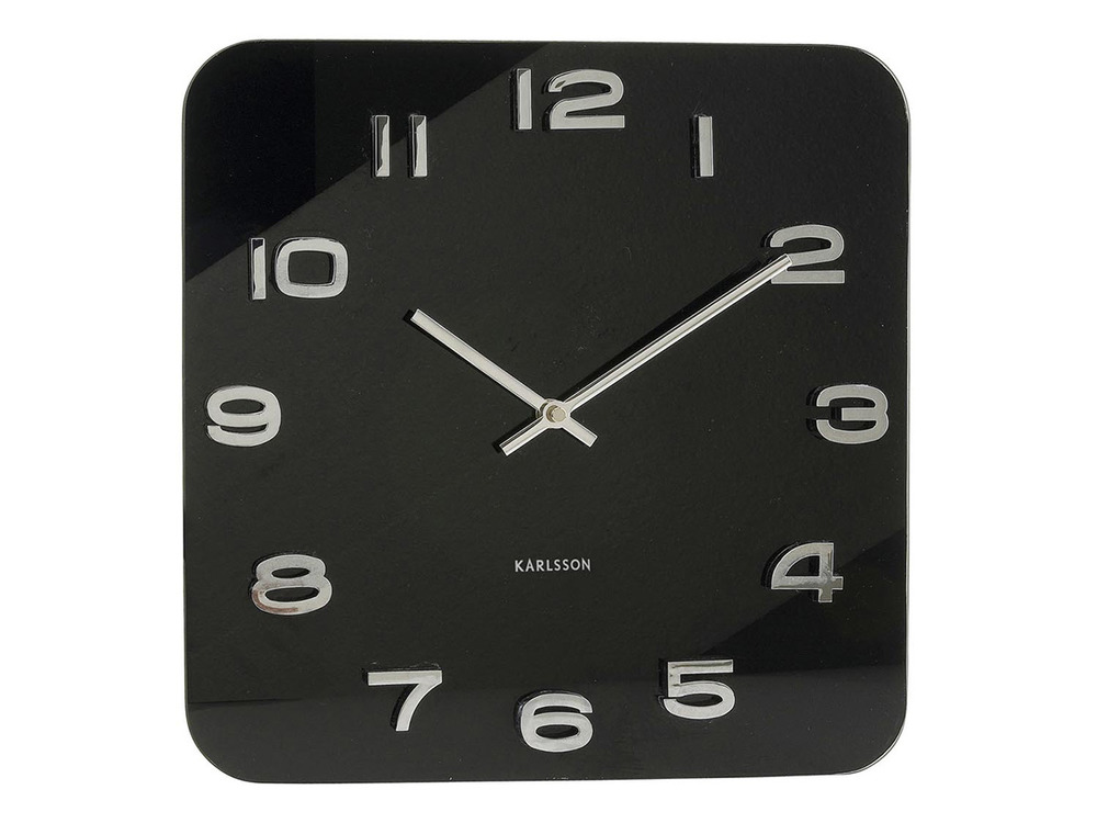 Horloge carrée vintage noir