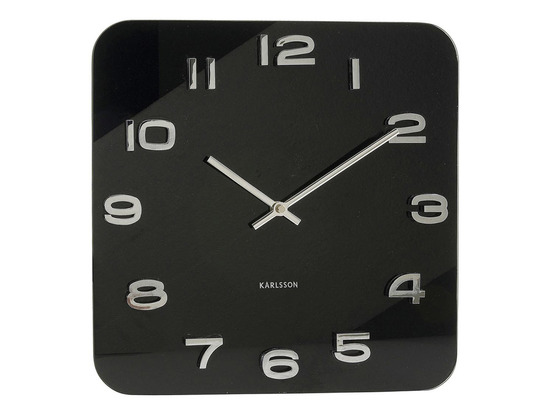 Horloge carrée vintage noir