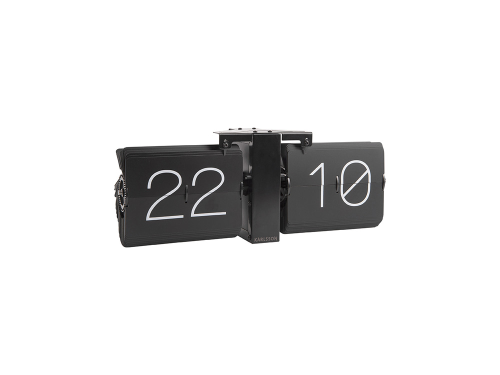 Horloge à poser flip no case - noir - 36 x 8,5 x 14 cm