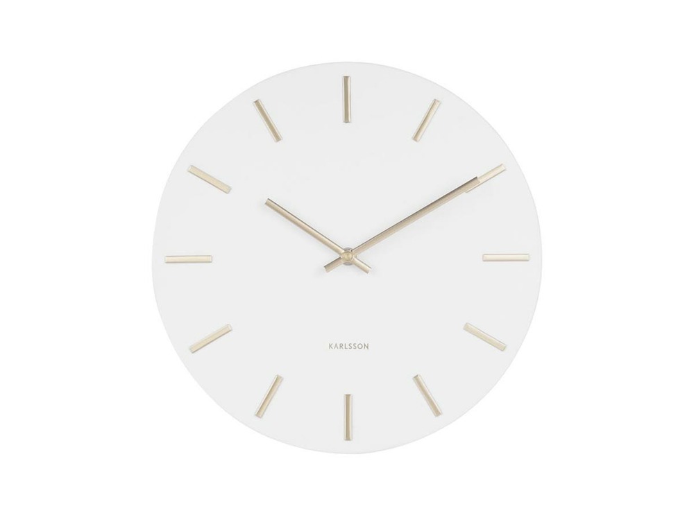 Horloge en métal charm blanc