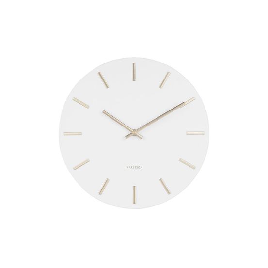 Horloge en métal charm blanc