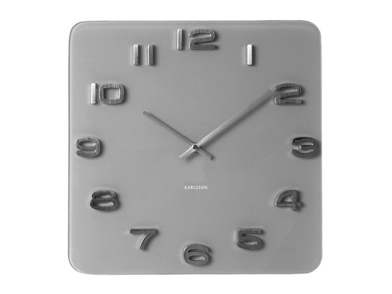 Horloge carrée vintage gris