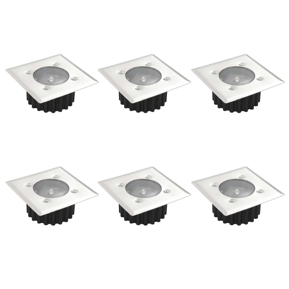 Spots de sol carrés 6 pcs