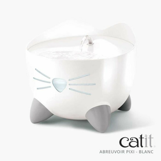 Fontaine a eau automatique pour chat - 2,5 l - blanc