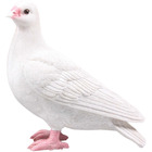 Pigeon blanc en résine 19 x 20 x 11 cm