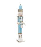 Déco de noël grande figurine casse-noisette bleu en bois h 60 cm