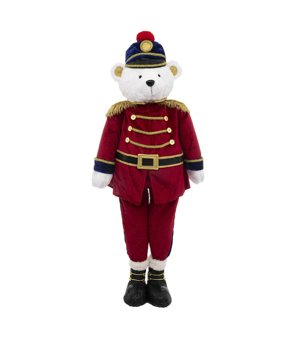 Déco de noël casse-noisette télescopique en habit rouge h maxi 105 cm