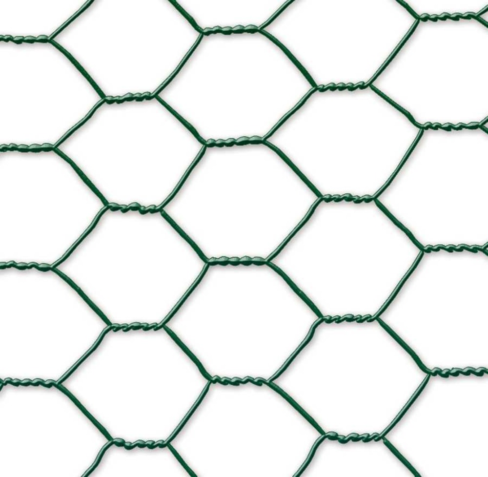 Grillage métal plastififé triple torsion 2,5cm - 0,5 x 10 m - vert
