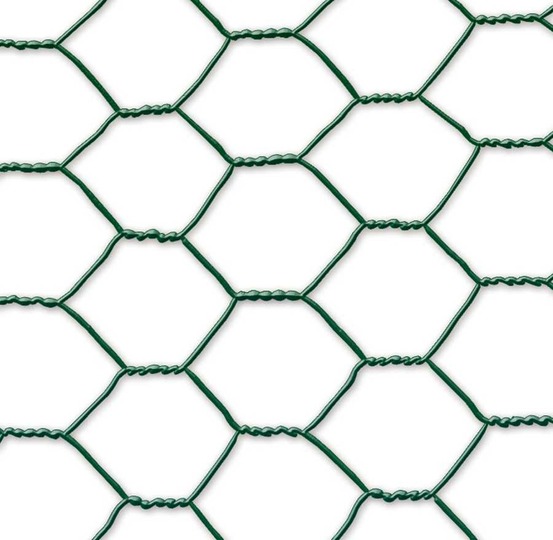 Grillage métal plastififé triple torsion 2,5cm - 0,5 x 10 m - vert