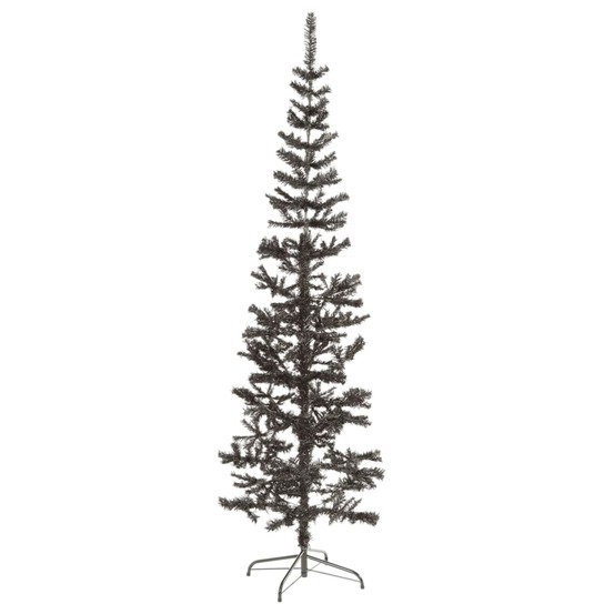 Sapin de noël étroit noir 180 cm