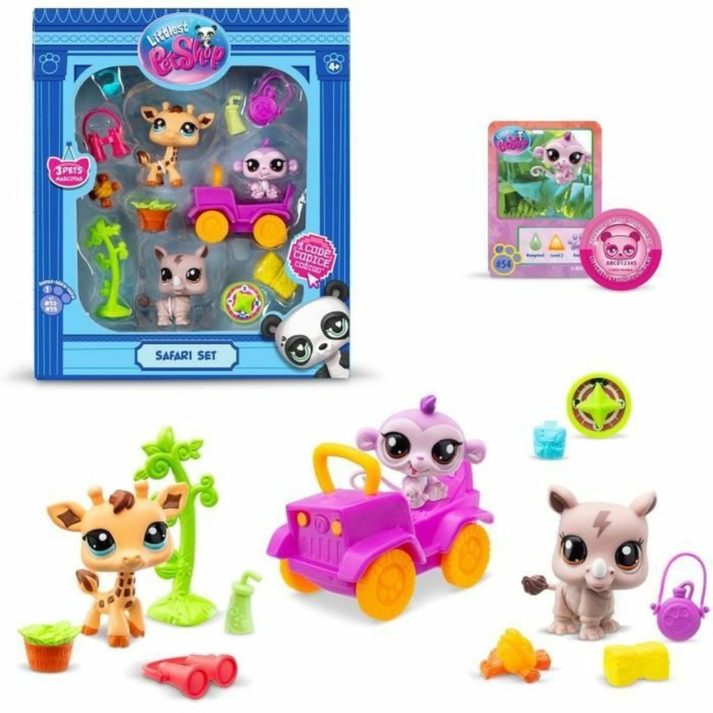 Littlest pet shop - pack safari - 3 animaux