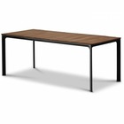 Table de jardin - table 200 cm - aluminium noir et plateau eucalyptus fsc - atelier