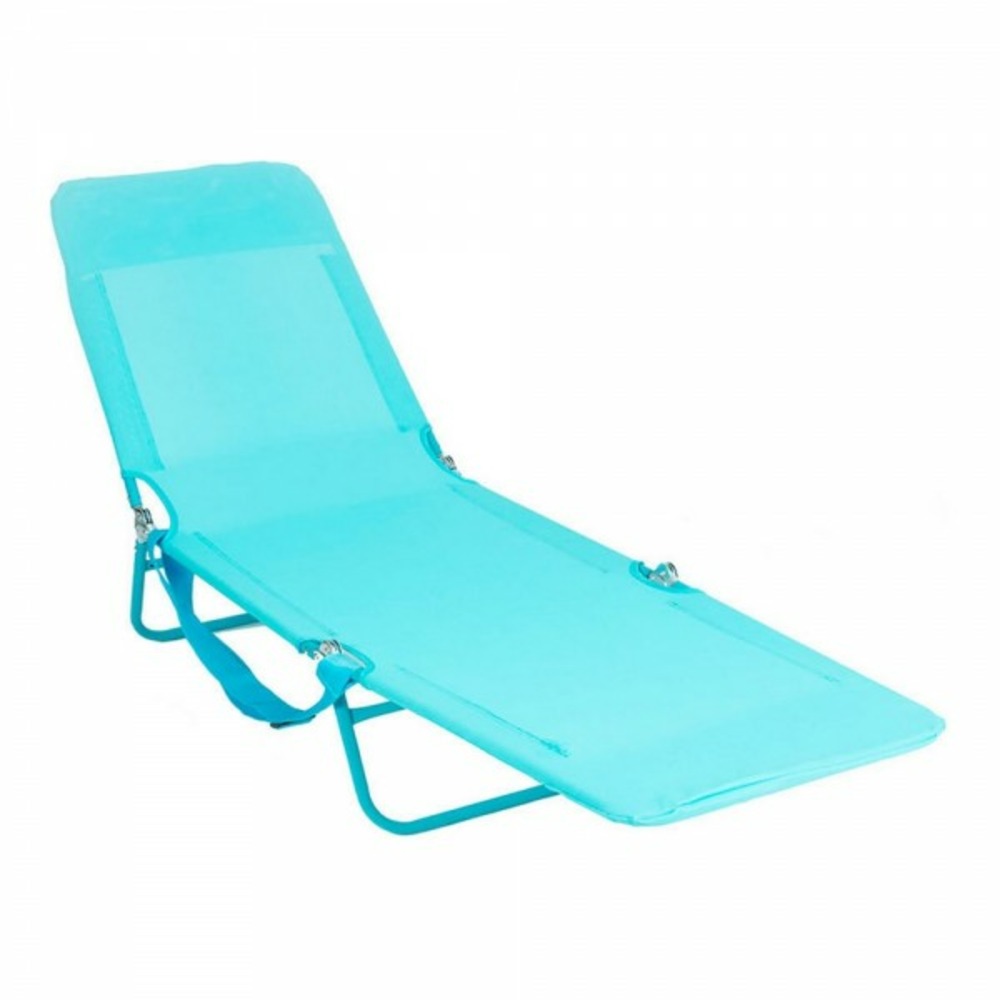 Chaise longue bleu clair (185 cm)