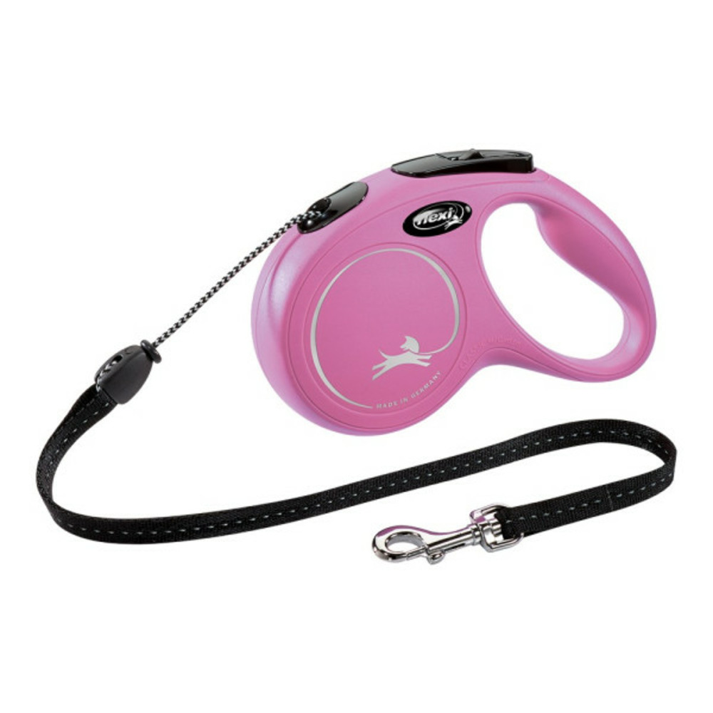 Laisse pour chien new classic rose taille s 5 m