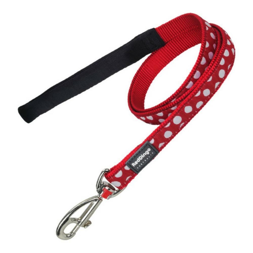 Laisse pour chien rouge points (1,5 x 120 cm)