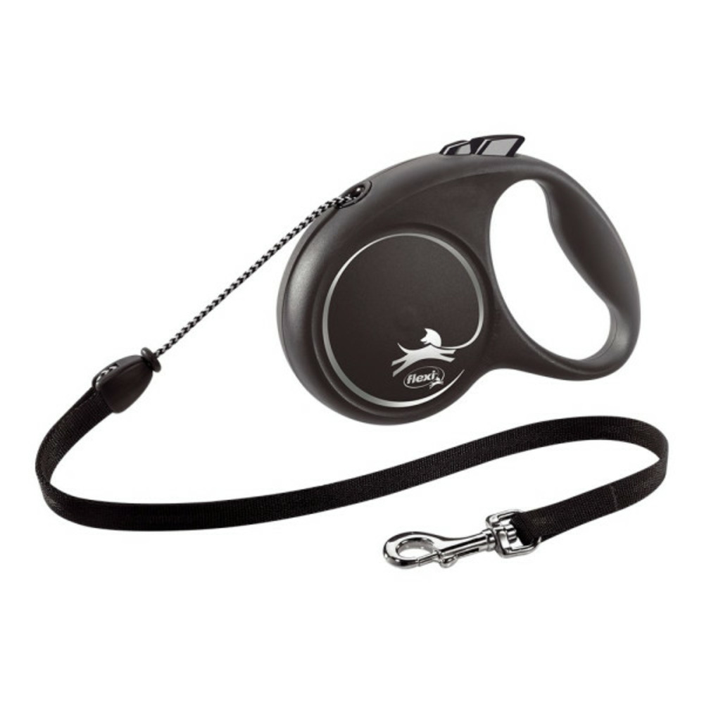 Laisse pour chien black design 5 m taille m silver