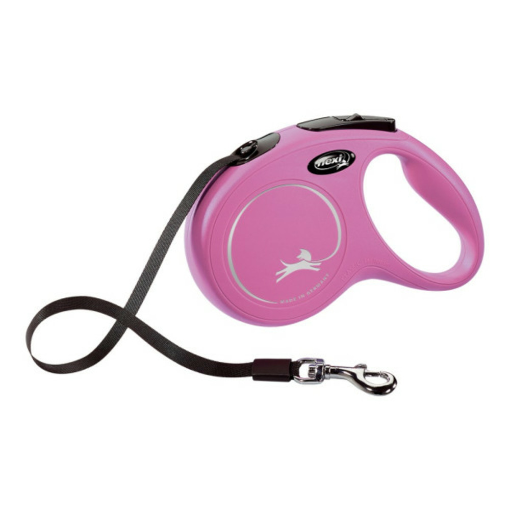Laisse pour chien new classic 5m rose taille m
