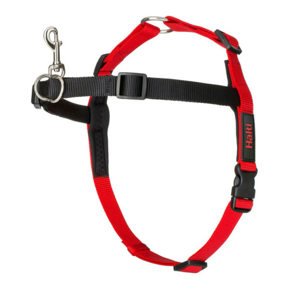 Harnais pour chien halti noir/rouge taille m (58-86 cm)
