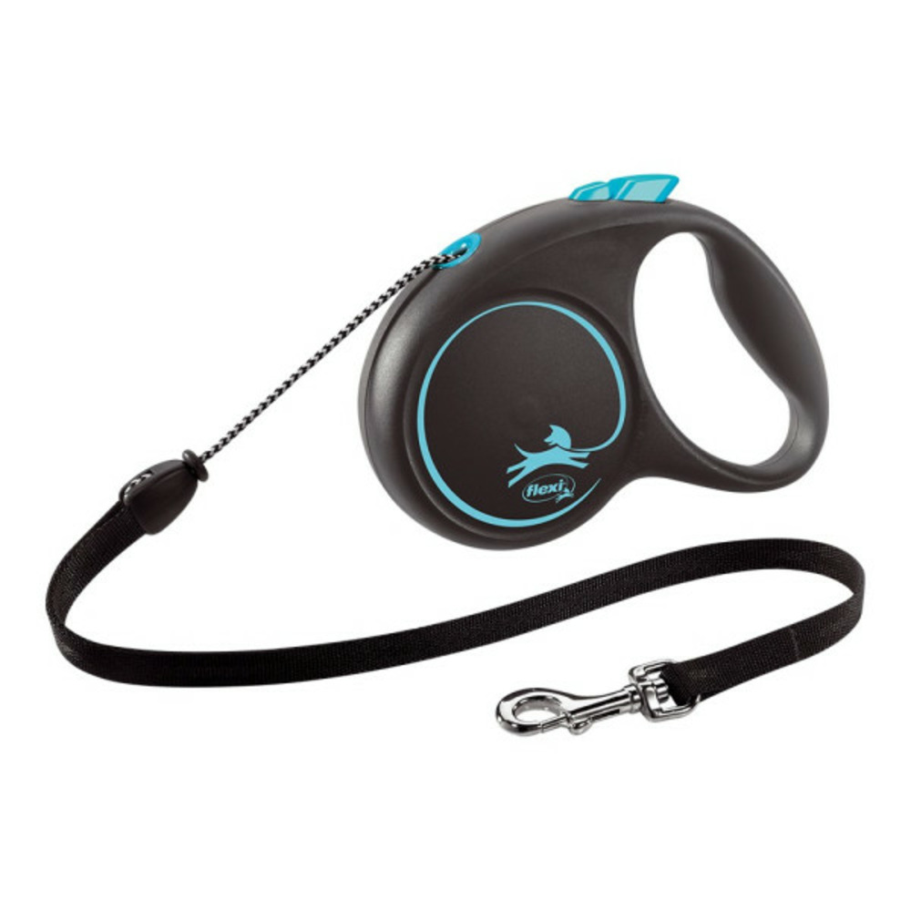 Laisse pour chien black design 3 m bleu xs