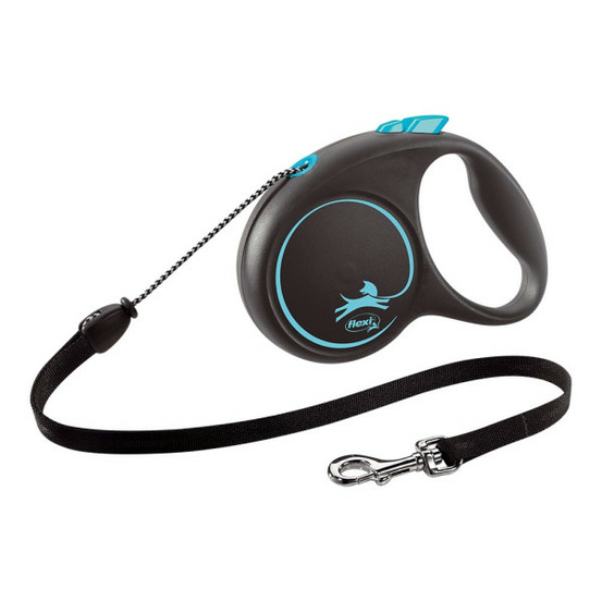 Laisse pour chien black design 3 m bleu xs