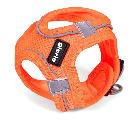 Harnais pour chien air mesh trek star réglable orange taille xxxs (18-20 cm)